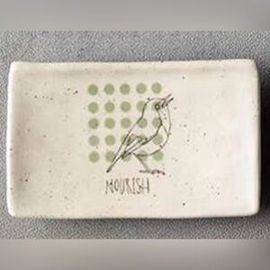 DEMDACO 6 x 3.5 Stoneware Ceramic Everyday Kitchen Rectangle Spoon Rest